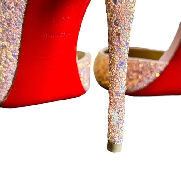 Christian Louboutin Pink Glitter Heels - Picture 9 of 15